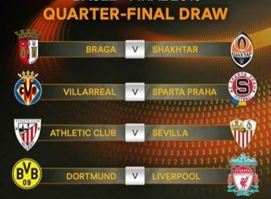 Quartas de final da Liga Europa traz clássico espanhol e jogo entre Borussia contra Liverpool