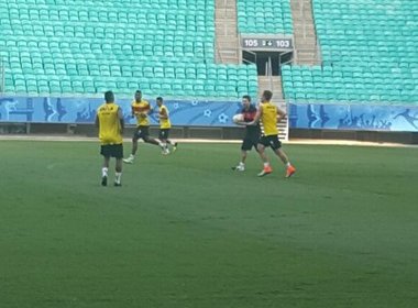 Vitória realiza treino tático e aprimora jogadas ensaiadas antes do duelo contra Grêmio