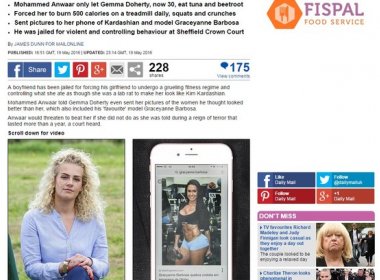 Homem que obrigava namorada a ter corpo de Gracyanne Barbosa é preso na Inglaterra
