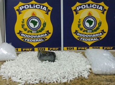 Em fiscalização, PRF encontra 2,5 mil pinos de cocaína e 500g de crack em Conquista