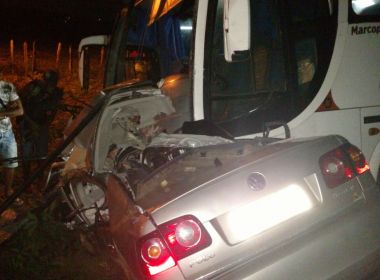 SAJ: Colisão entre ônibus da seleção de Cachoeira e carro deixa três mortos