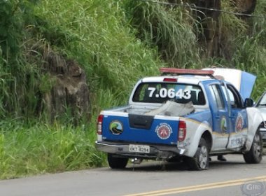 Viatura da PRE capota em estrada entre Ipiaú e Ibirataia; ninguém ficou ferido