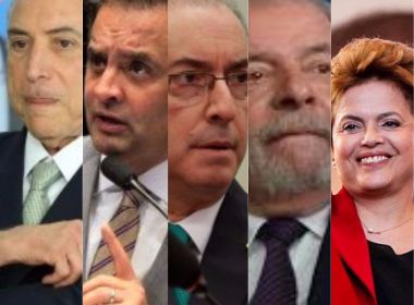 Temer, Aécio, Cunha, Lula e Dilma são políticos que população mais atrelam à Lava Jato