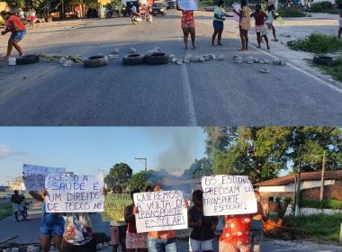 Moradores de São Gonçalo dos Campos fecham BA-502 em protesto